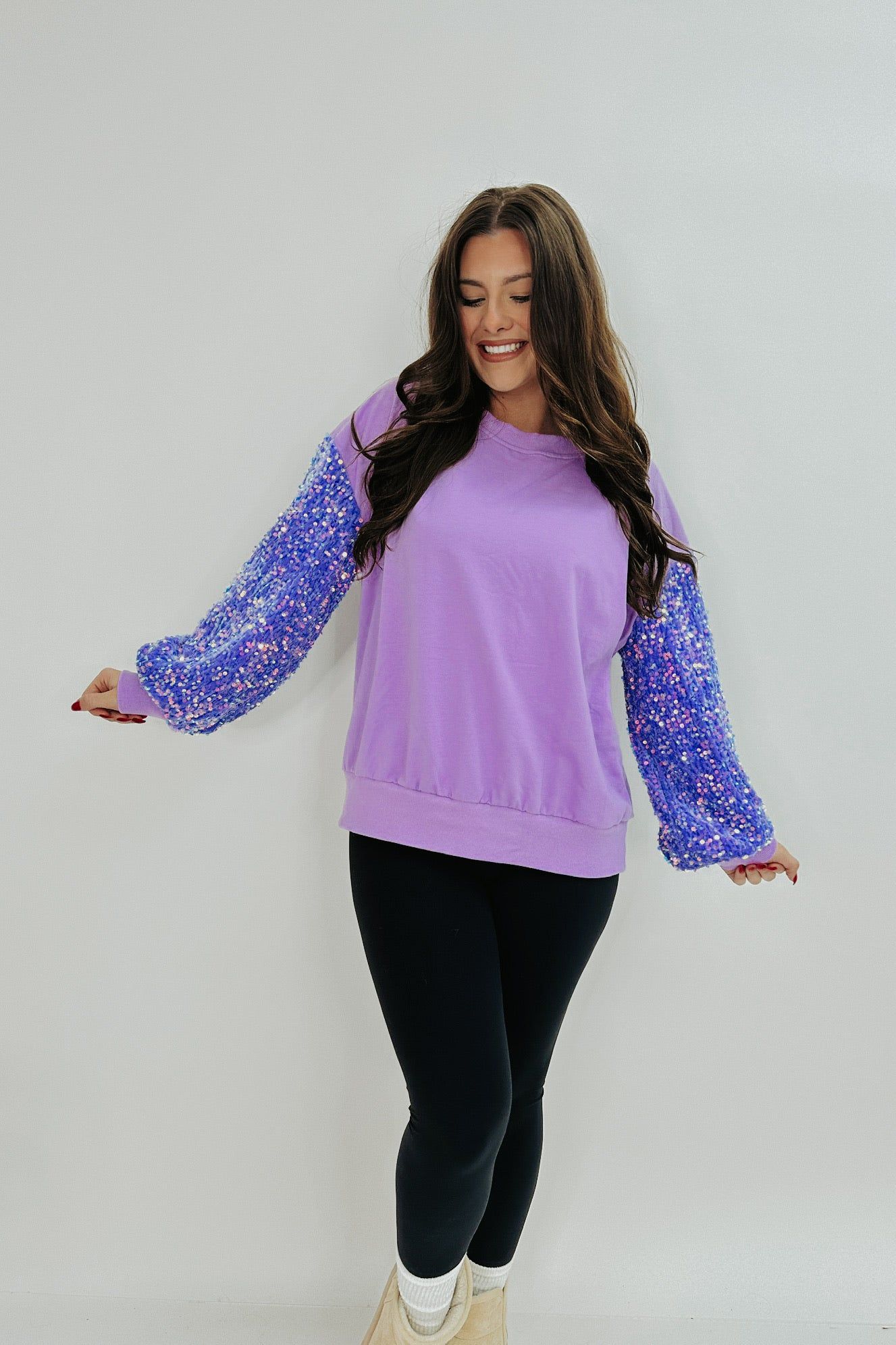 Asking For More Sequin Embellished Sweatshirt sold by Bella Rose boutique product image thumbnail 3