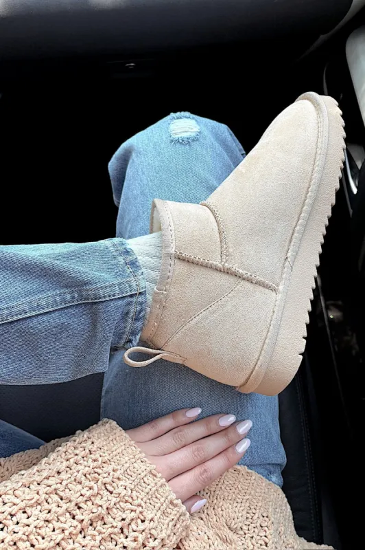 Cozy Cues Faux Fur Ankle Booties sold by Bella Rose boutique