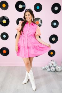 Steal Your Thunder Sequin Sleeve Dress sold by Bella Rose boutique