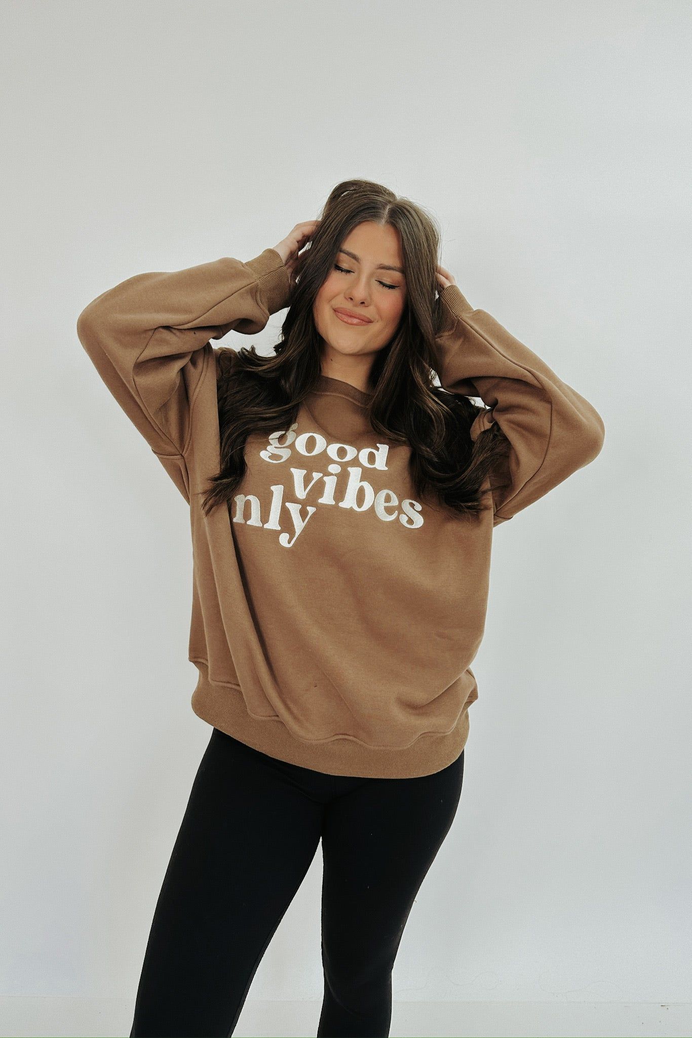 Good Vibes Only Sweatshirt sold by Bella Rose boutique product image thumbnail 3
