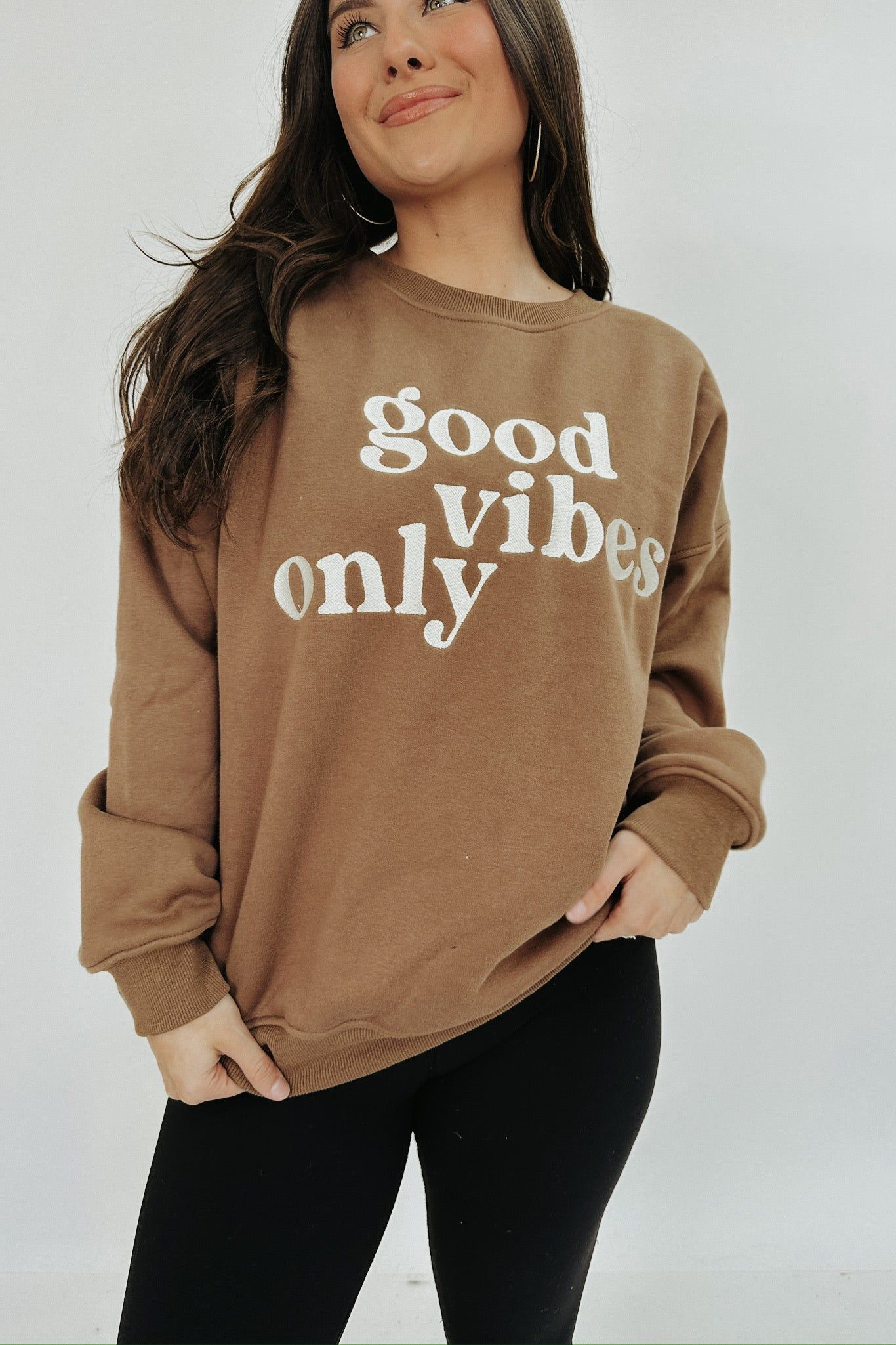 Good Vibes Only Sweatshirt sold by Bella Rose boutique product image thumbnail 4