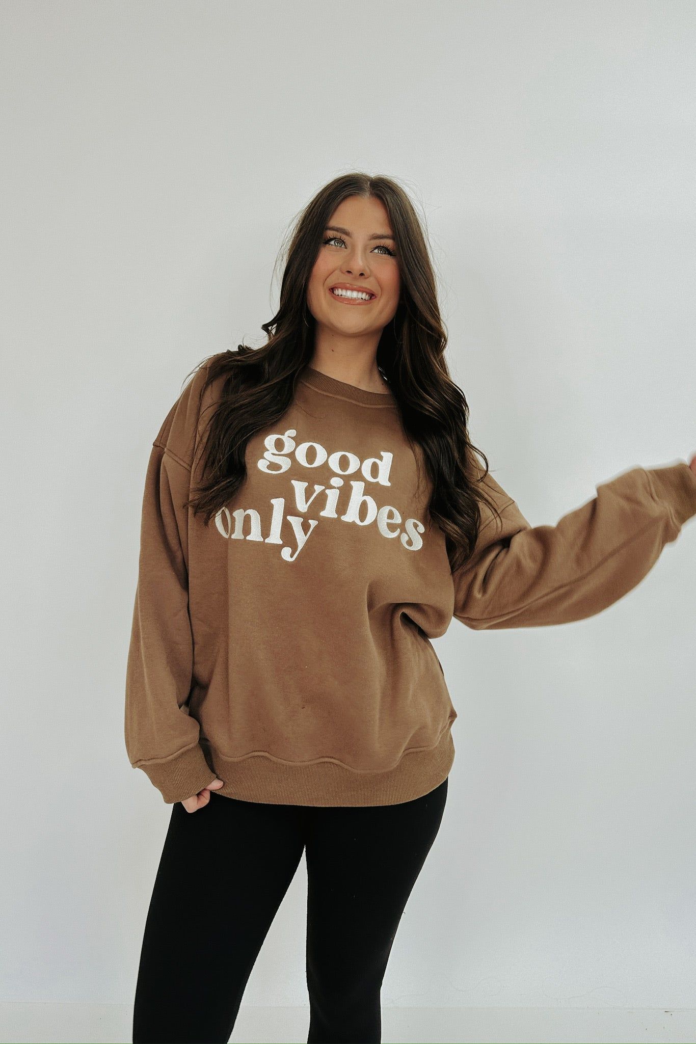 Good Vibes Only Sweatshirt sold by Bella Rose boutique product image thumbnail 2
