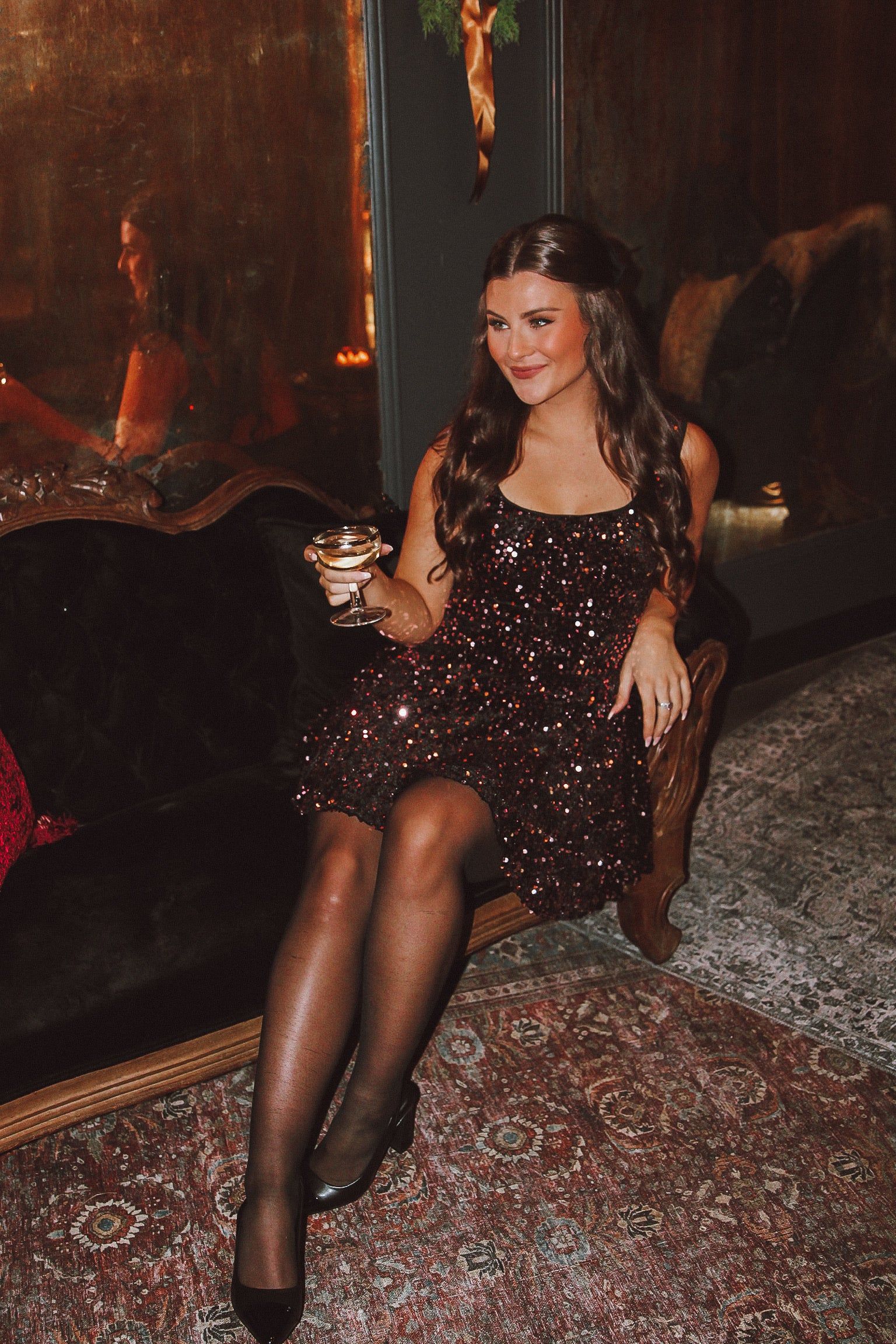 Festive Mood Sequin Dress sold by Bella Rose boutique product image thumbnail 3