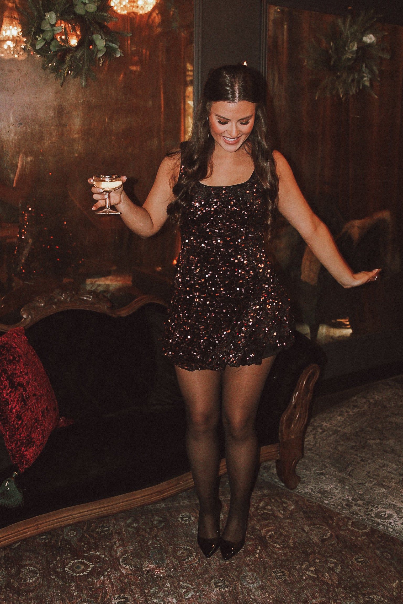 Festive Mood Sequin Dress sold by Bella Rose boutique product image thumbnail 5