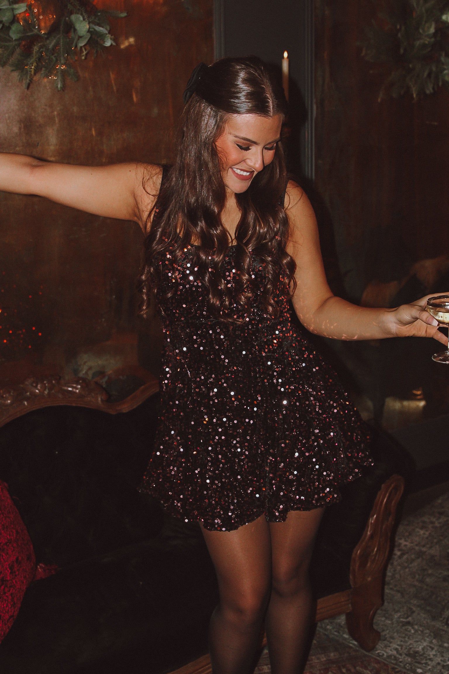 Festive Mood Sequin Dress sold by Bella Rose boutique