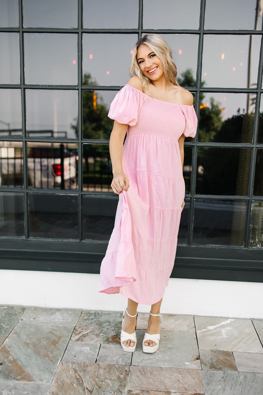 Lovely And Sweet Tiered Dress sold by Bella Rose boutique product image thumbnail 2