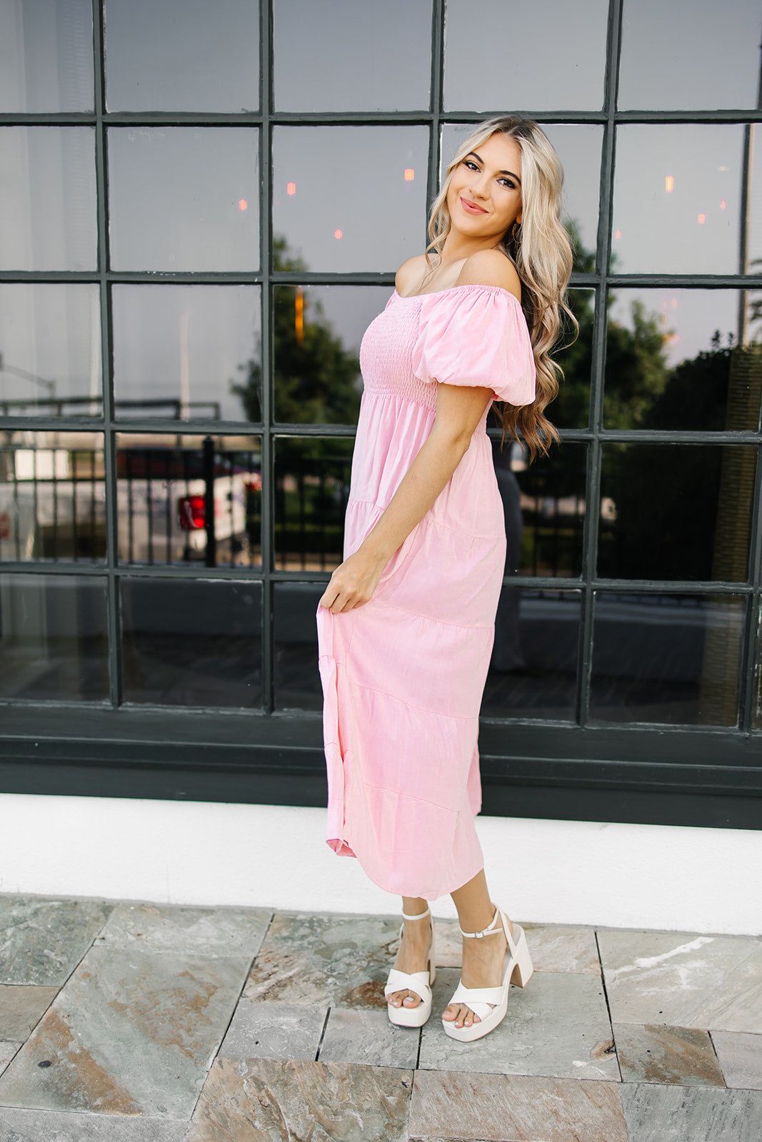 Lovely And Sweet Tiered Dress sold by Bella Rose boutique product image thumbnail 4