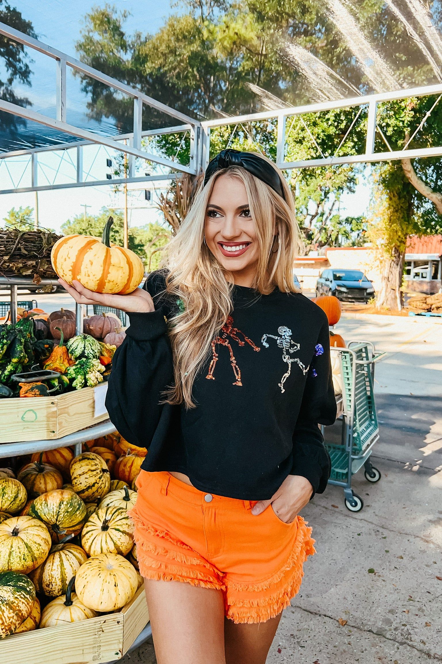 Let's Monster Mash Cropped Sweatshirt sold by Bella Rose boutique product image thumbnail 3