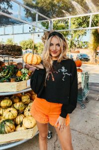 Let's Monster Mash Cropped Sweatshirt sold by Bella Rose boutique