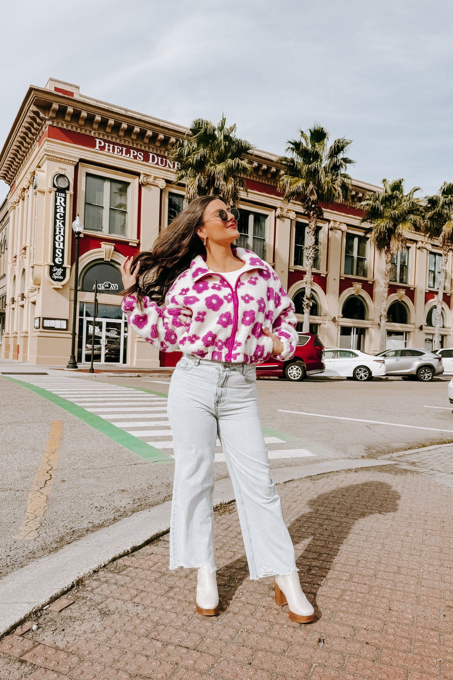What A Cutie Cropped Floral Sherpa Jacket sold by Bella Rose boutique product image thumbnail 3