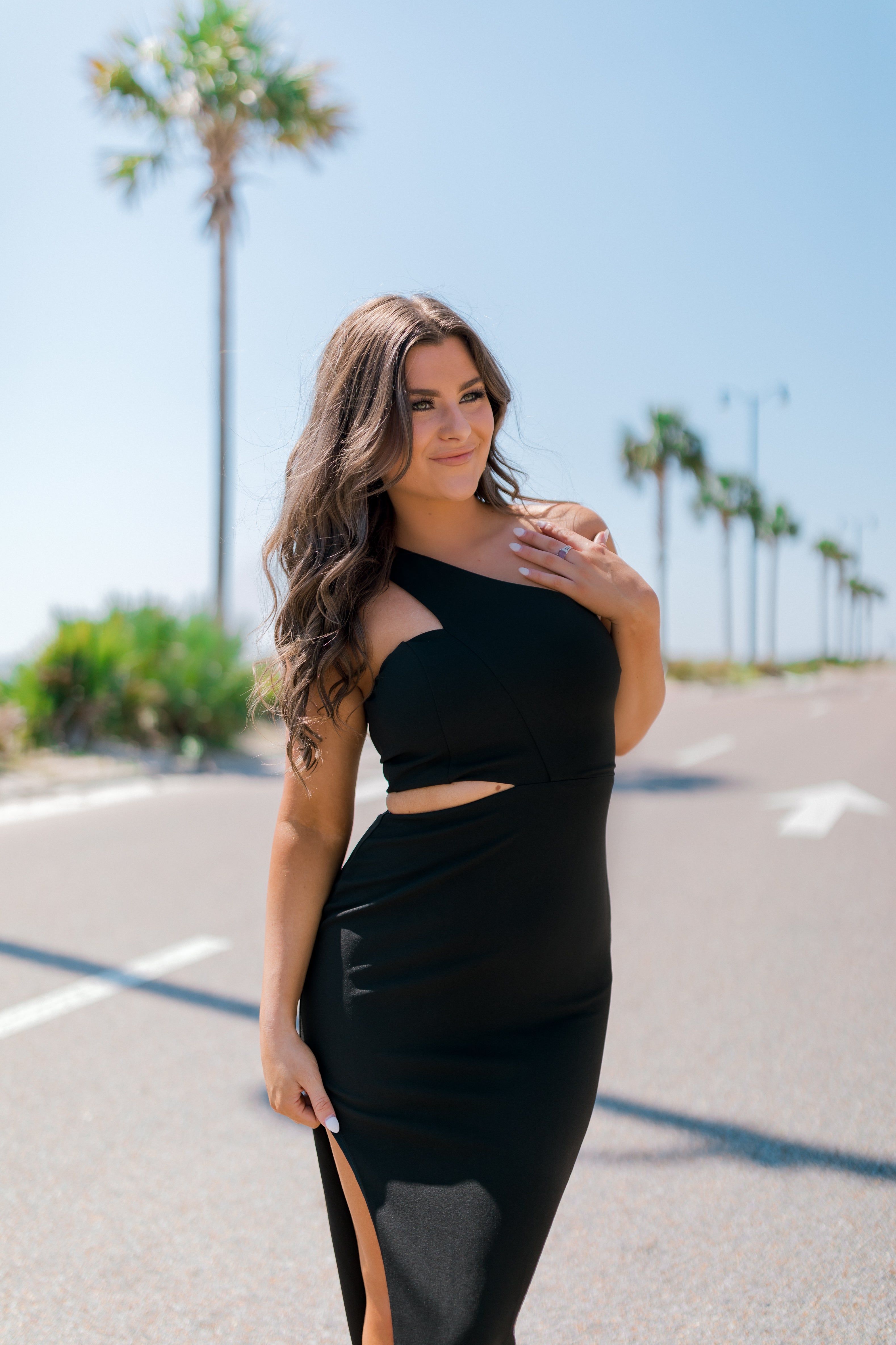 Safe With You One Shoulder Midi Dress (LAST ONE - Size Small) sold by Bella Rose boutique product image thumbnail 5