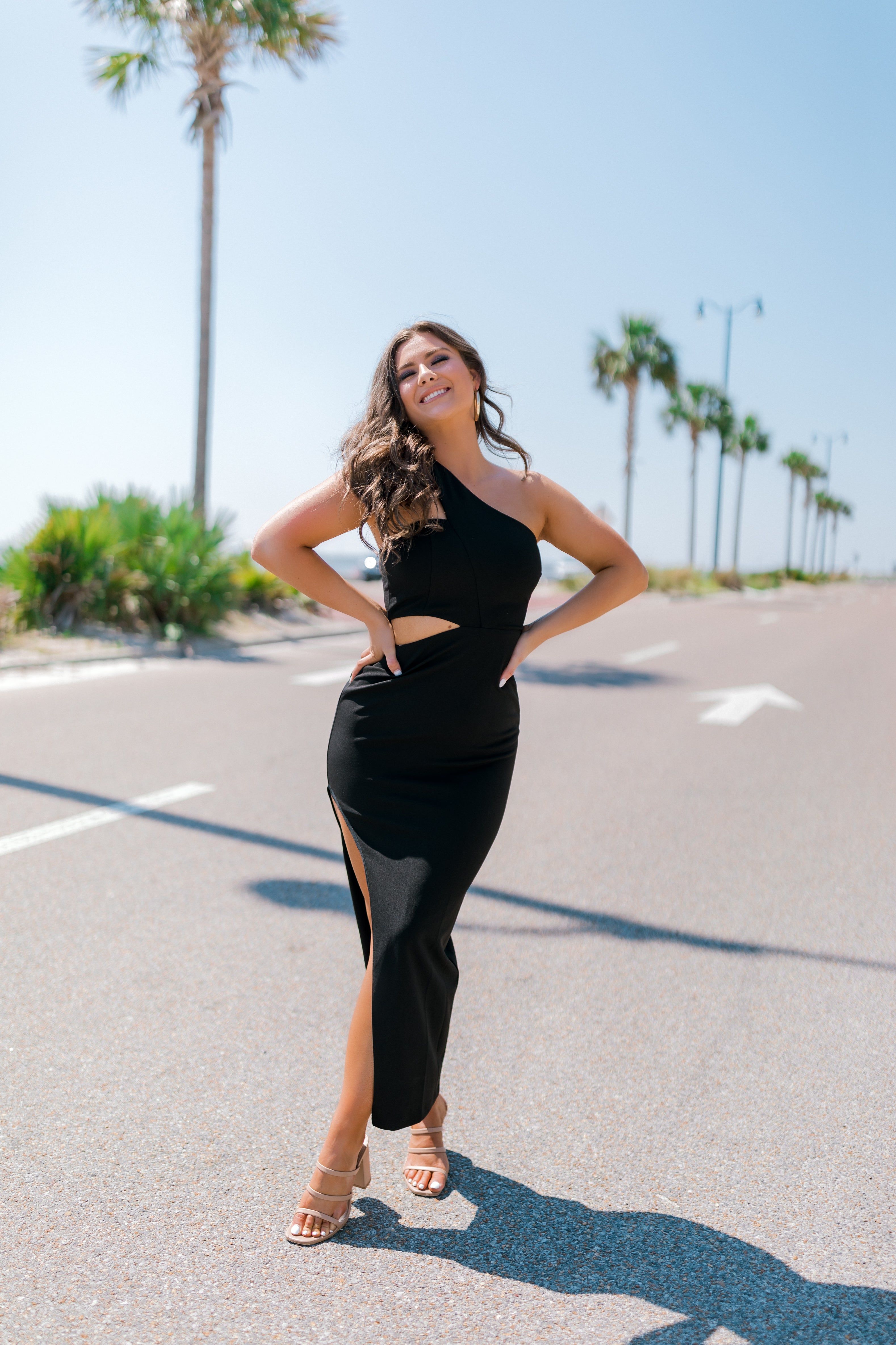 Safe With You One Shoulder Midi Dress (LAST ONE - Size Small) sold by Bella Rose boutique product image thumbnail 3