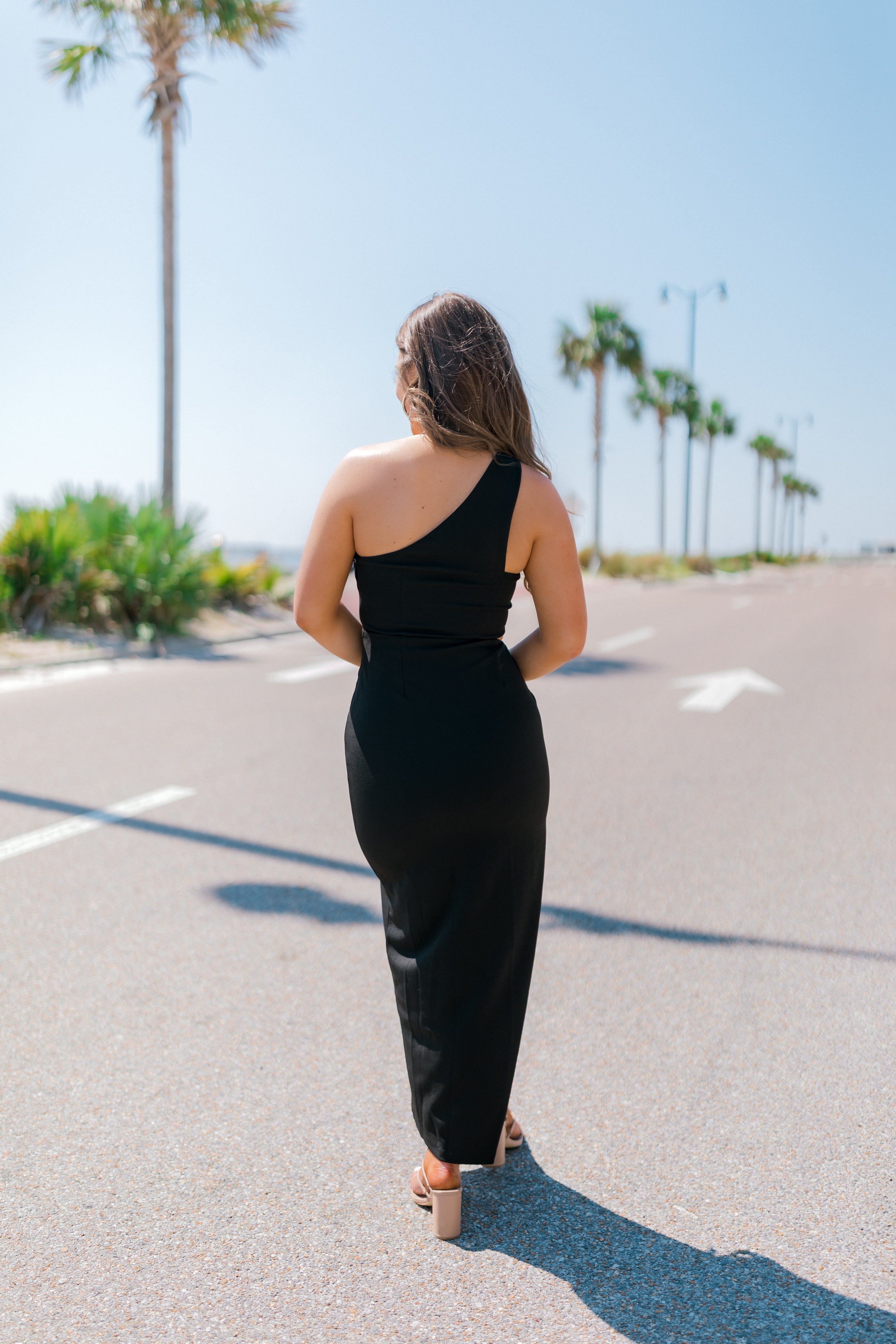 Safe With You One Shoulder Midi Dress (LAST ONE - Size Small) sold by Bella Rose boutique product image thumbnail 6