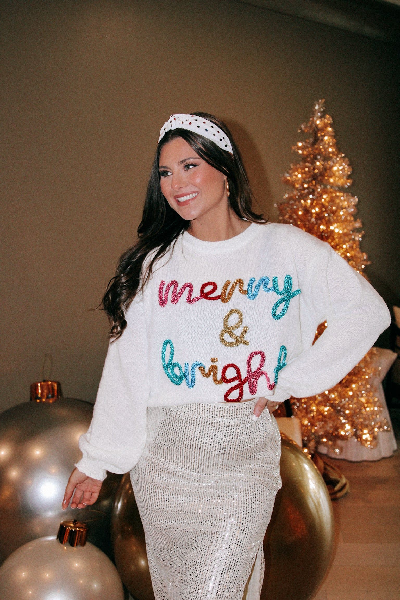 Merry & Bright Tinsel Sweater sold by Bella Rose boutique product image thumbnail 2