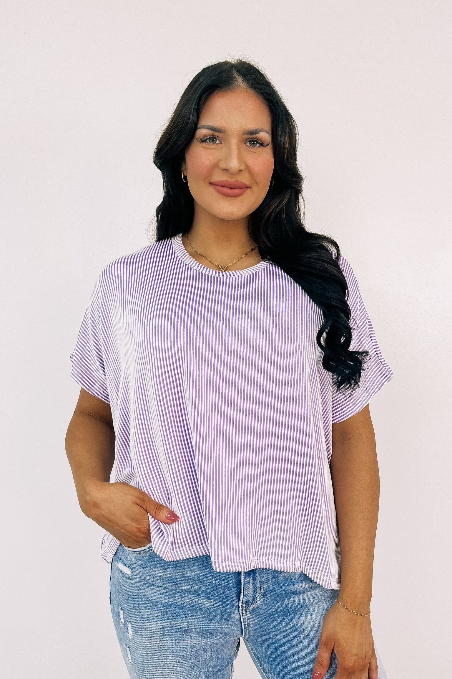 On To Simpler Times Ribbed Top sold by Bella Rose boutique product image thumbnail 2