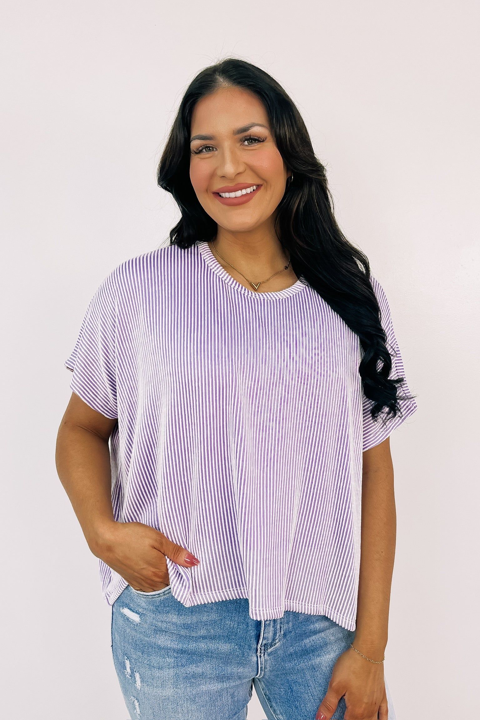 On To Simpler Times Ribbed Top sold by Bella Rose boutique product image thumbnail 4