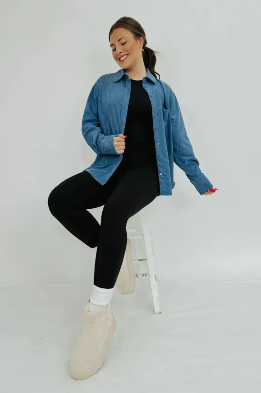 Back At It Corduroy Shirt sold by Bella Rose boutique