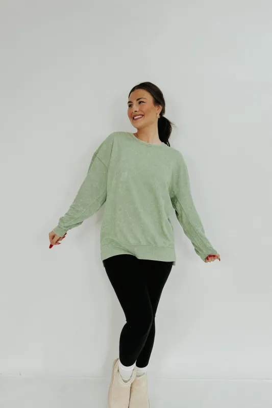 Cabin Casual Washed Sweatshirt sold by Bella Rose boutique