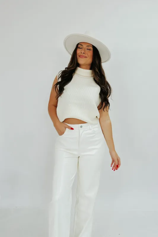 Sugary Sweet Turtleneck Sweater Vest sold by Bella Rose boutique