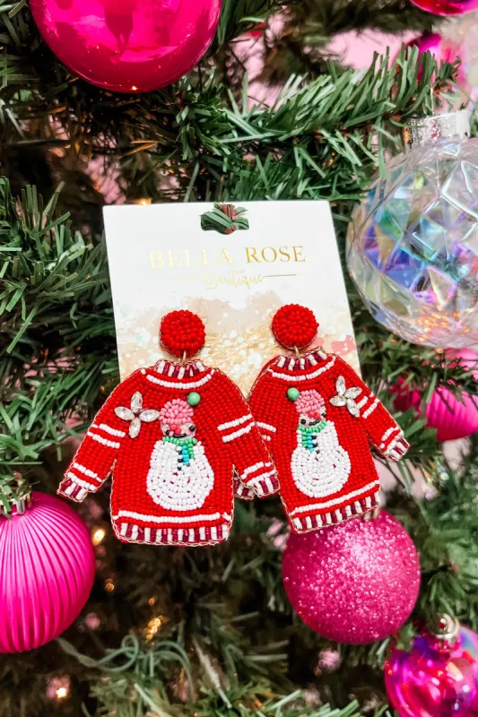 Ugly Sweater Drop Earrings sold by Bella Rose boutique