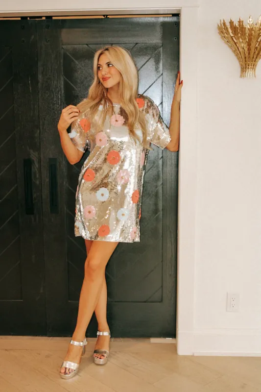 Single & Sweet Sequin T-shirt Dress sold by Bella Rose boutique