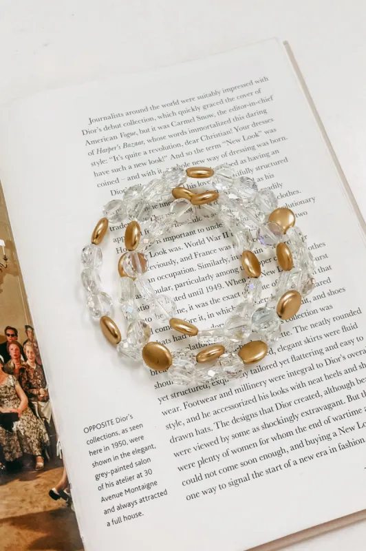 3 Piece Flat Round Bead Stretch Bracelet Set sold by Bella Rose boutique