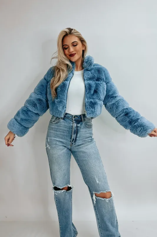 Glam Attitude Faux Fur Jacket sold by Bella Rose boutique