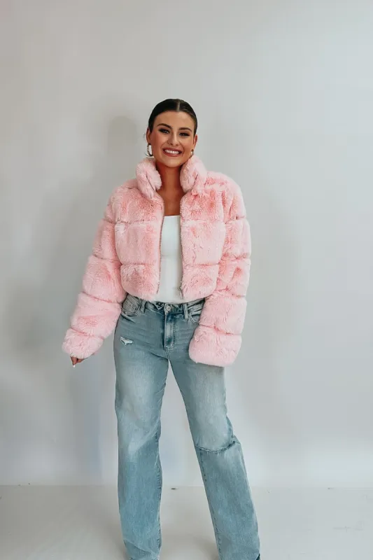 Glam Attitude Faux Fur Jacket sold by Bella Rose boutique