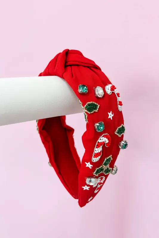 Under The Mistletoe Top Knot Headband sold by Bella Rose boutique
