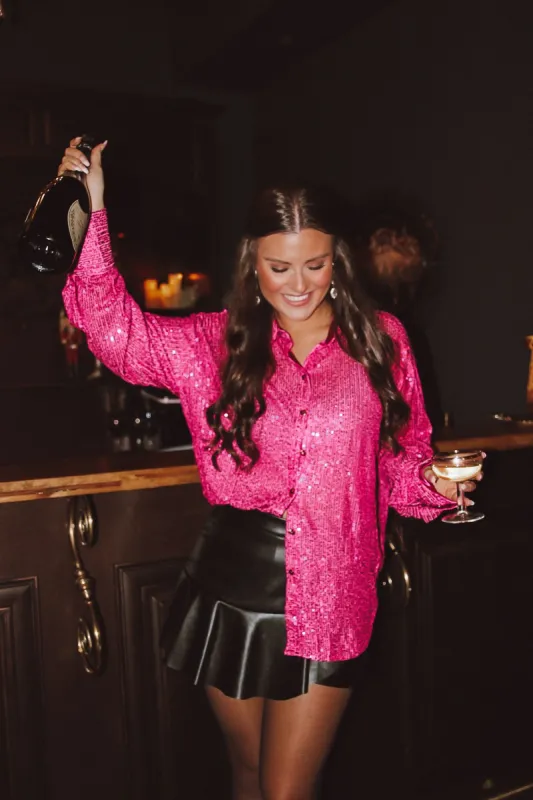 Keep Dazzling Sequin Blouse sold by Bella Rose boutique