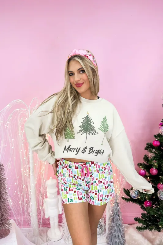 Merry & Bright Graphic Sweatshirt sold by Bella Rose boutique
