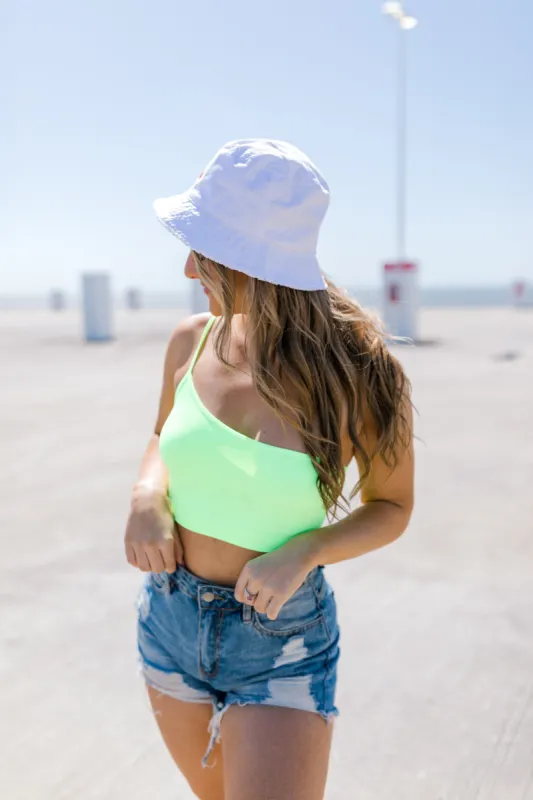 Flirty At Heart One Shoulder Seamless Crop Top (LAST ONE - SIZE MEDIUM/LARGE) sold by Bella Rose boutique