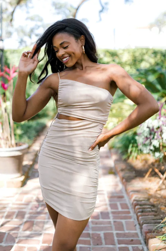 Fully Aware One Shoulder Dress sold by Bella Rose boutique