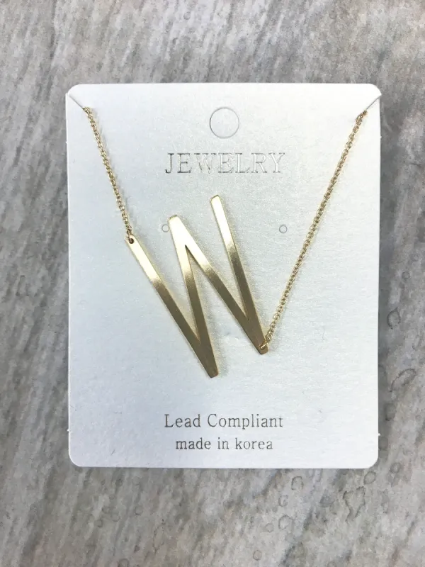 Gold Initial Necklace sold by Bella Rose boutique