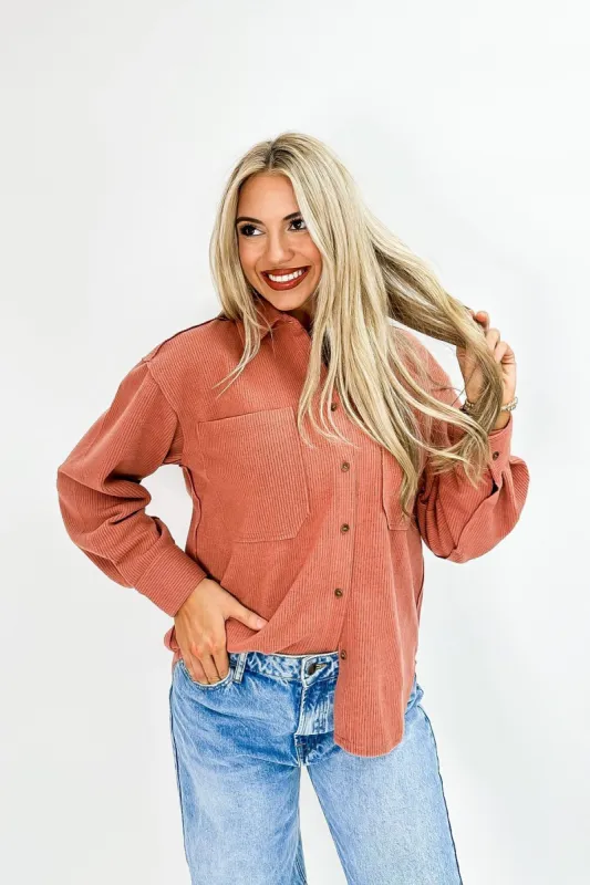 Cold Weather Crowd Corduroy Top sold by Bella Rose boutique