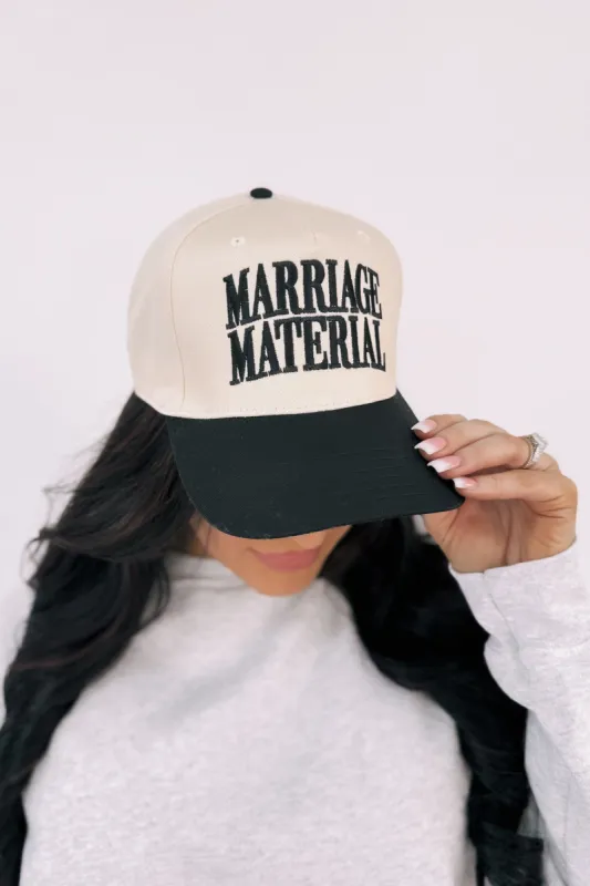 Marriage Material Dad Hat sold by Bella Rose boutique