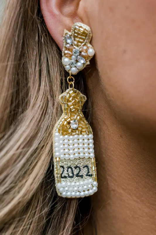 2022 Champagne Bottle Drop Earrings sold by Bella Rose boutique