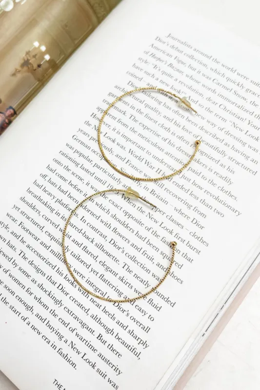 Dainty Textured Gold Hoop sold by Bella Rose boutique