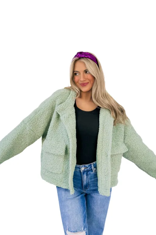 Lodge Life Faux Sherpa Jacket sold by Bella Rose boutique