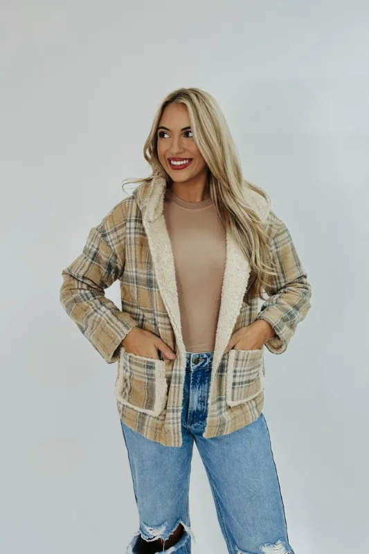 Campfire Bliss Plaid Jacket sold by Bella Rose boutique
