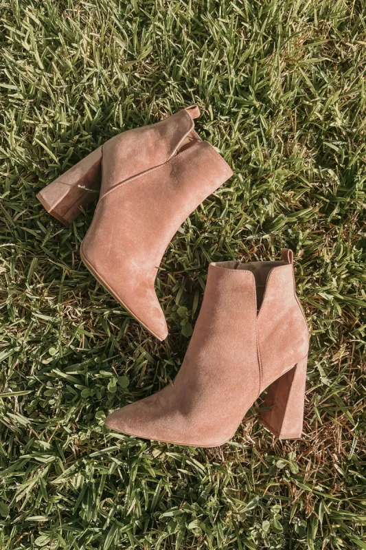 Show Up & Show Off Suede Booties sold by Bella Rose boutique