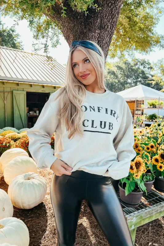 Bonfire Club Oversized Graphic Sweatshirt sold by Bella Rose boutique