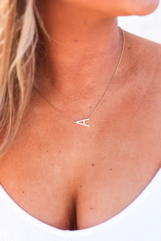 Dainty Initial Necklace sold by Bella Rose boutique