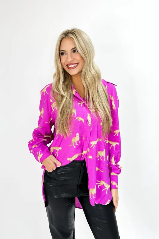 Not So Fast Cheetah Top sold by Bella Rose boutique