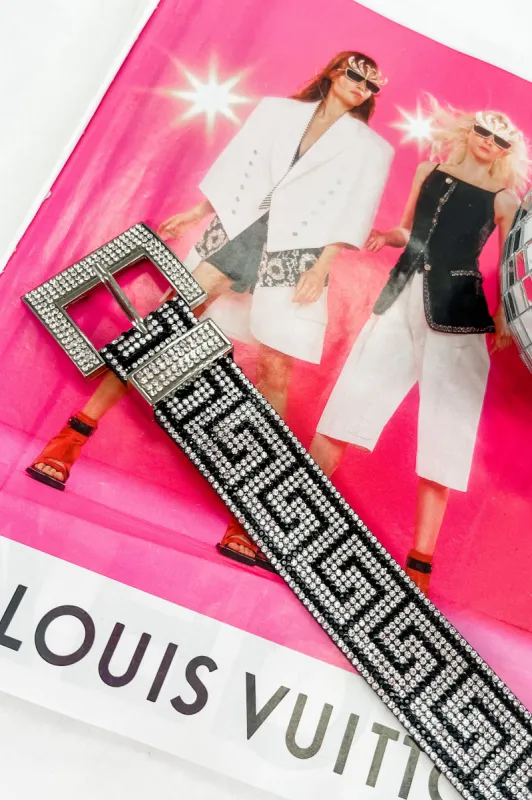 Eliana Rhinestone Dupe Belt sold by Bella Rose boutique