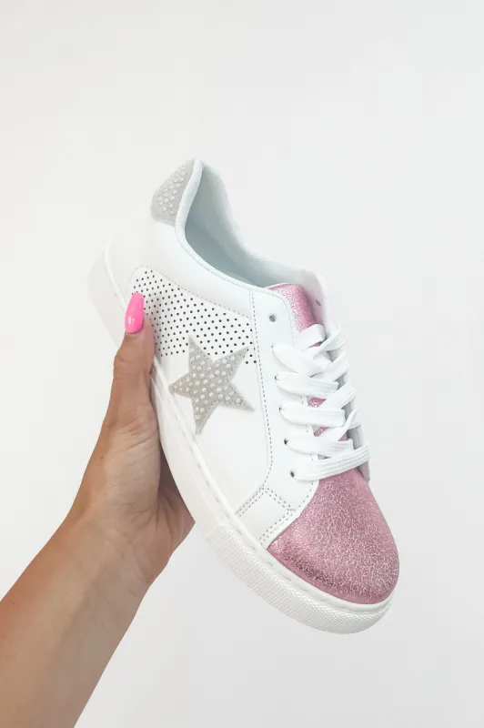 Chasing The Weekend Star Embellished Sneakers sold by Bella Rose boutique
