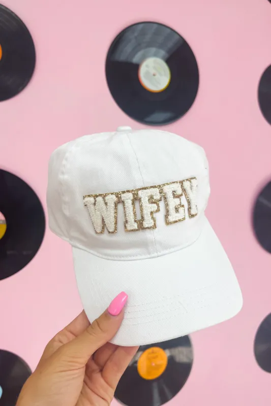 "WIFEY" Sherpa Patch Baseball Cap sold by Bella Rose boutique