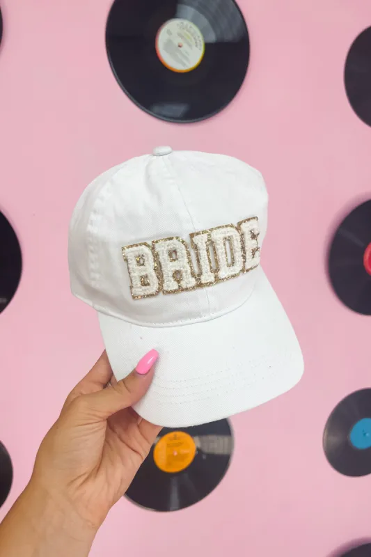 "BRIDE" Sherpa Patch Baseball Cap sold by Bella Rose boutique