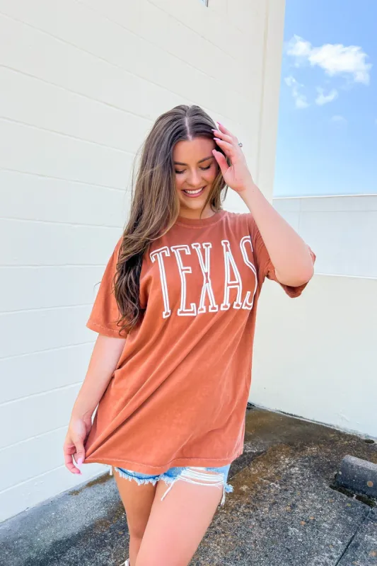 Texas Rep Your College Graphic Tee sold by Bella Rose boutique