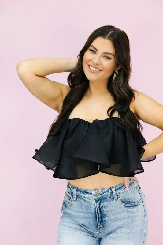 Christina Ruffle Top sold by Bella Rose boutique